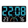 Digital Led Wall Clock With Temperature Calendar Alarm For Living Room Decor