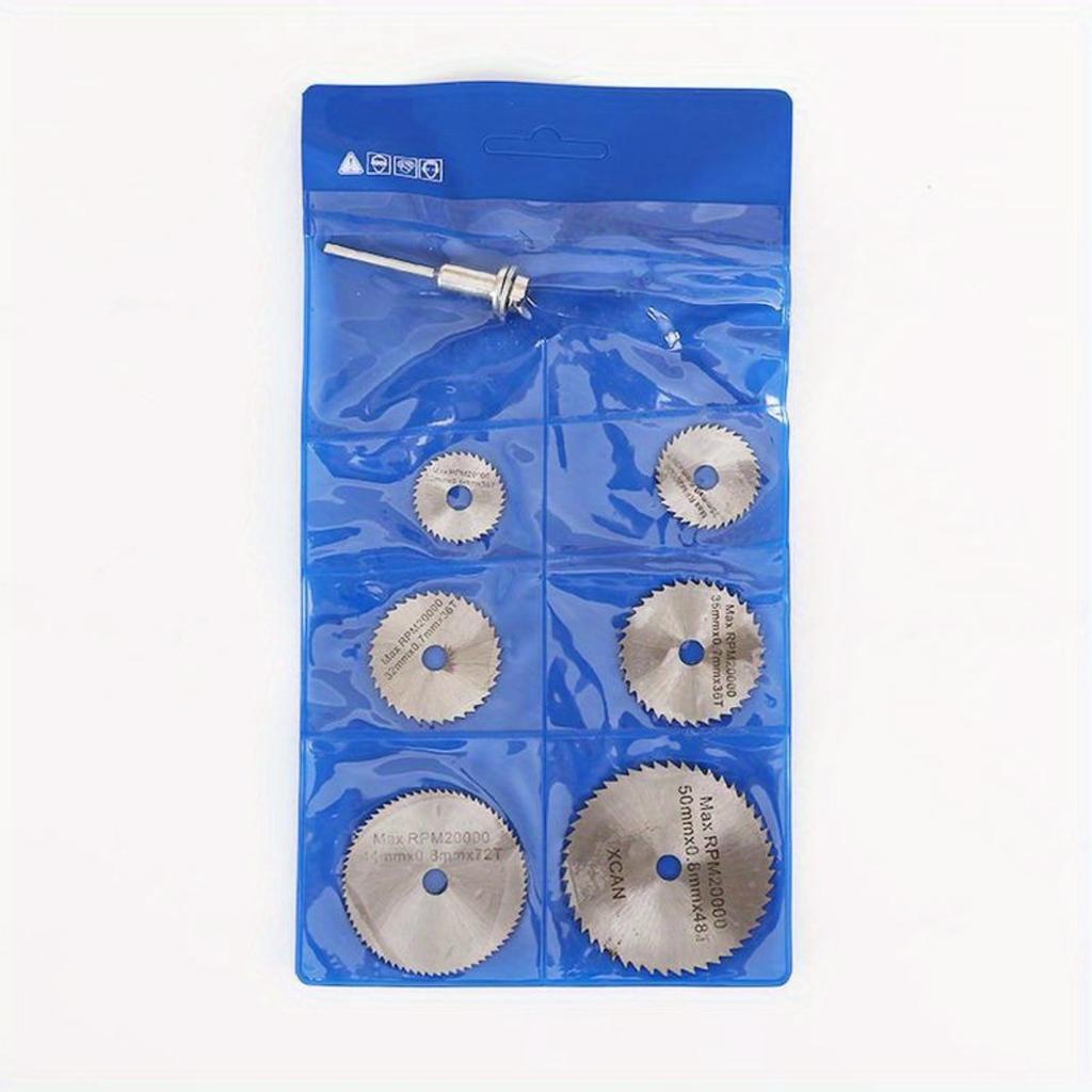 7pcs Woodworking Metal Cutting Blade Electric Drill Circular Saw Blade High-speed Steel Electric Grinder Small Saw Blade Tool Set