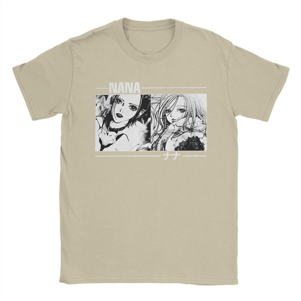 Nana Anime Sketch TShirts Men Women Osaki Kawaii Cartoon Funny Cotton Tee Shirt Crew Neck Short Sleeve T Shirt Plus Size Tops