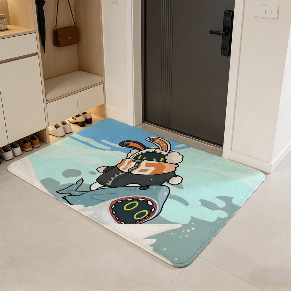 Character B-Bumbumz Floor Mat Soft Cartoon Flannel Non-Slip Kids Play Mat & Entrance Door Mat for Bathroom Bedroom