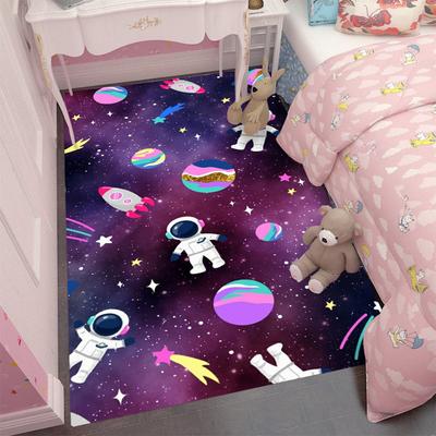 Cartoon Universe Starry Sky Carpet Bedside Mat for Children's Bedroom Children's Room Decoration Crawling Mat Rugs for Bedroom