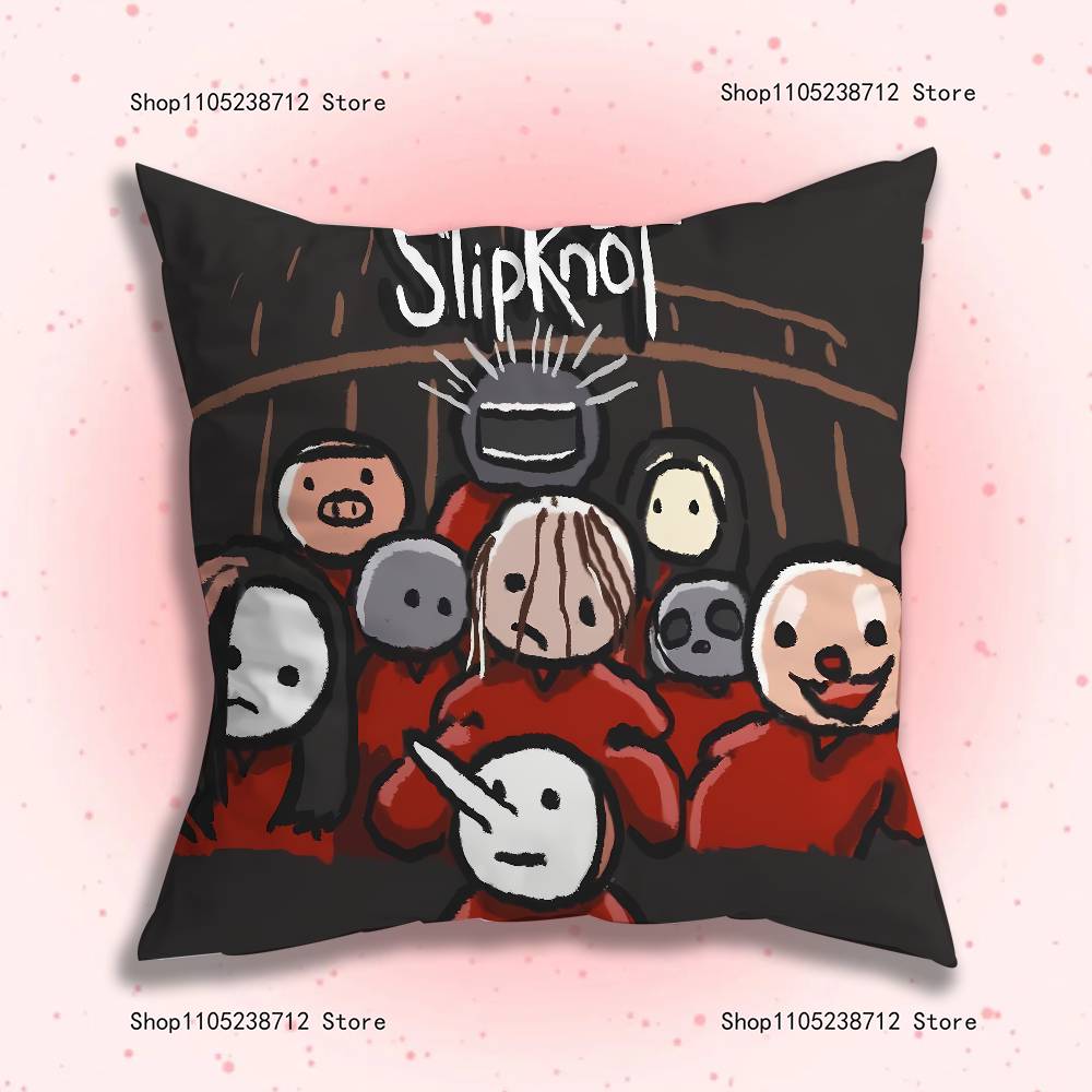Band Cool S-Slipknot Pillowcase Pillowslip Cushion Plush Boys Girls Cartoon Anime Kawaii Decoration Kids Birthday Cute Gifts