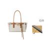 Michael Kors M K Hamilton Logo Coated Canvas Gold Lock Decoration Shoulder Bag Small Women shoulder bag Vanilla-White Acorn-Brown 30F5GNXT0B-1546