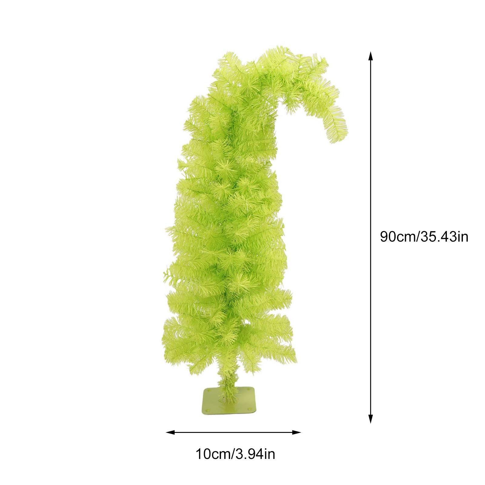 

3 фута Гибкая рождественская елка Легкая сборка Кривошеяя рождественская елка Кривошеяя ПВХ рождественская елка для дома, офиса, улицы As shown