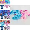 Adorable Blue Spotted Dog Plush Toy Ultra Soft Short Plush 20cm Kids Gift