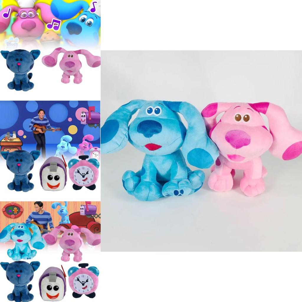 Adorable Blue Spotted Dog Plush Toy Ultra Soft Short Plush 20cm Kids Gift