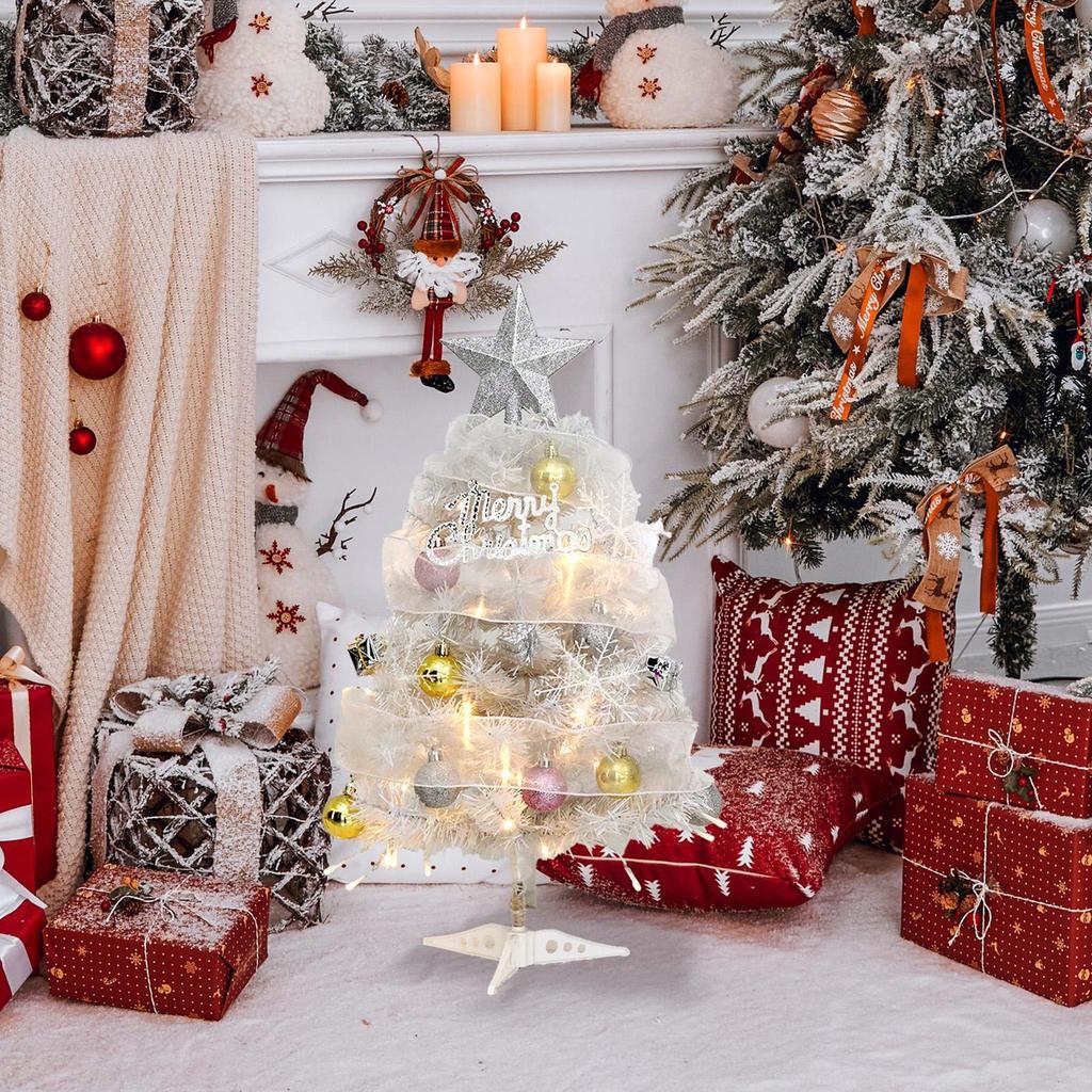 Small Christmas Tree With Lights Glowing Artificial Home Decor LED Desk Christmas Tree Decorations For Home Decor Office Living