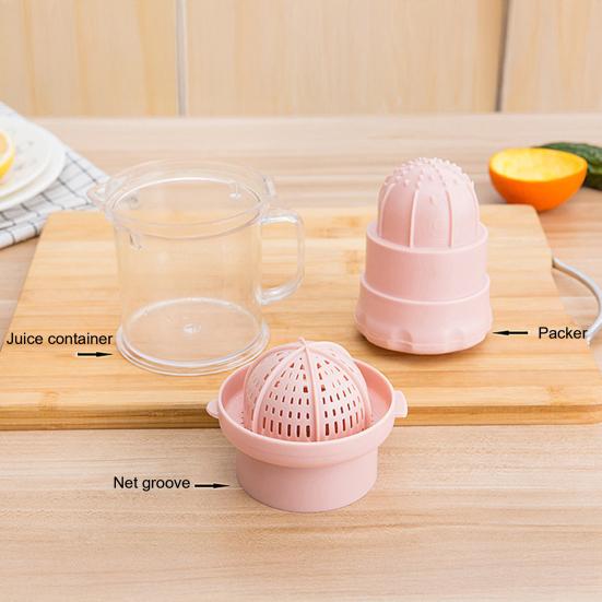 Manual Juicer 450ml Compact Container Non Slip Stable Base Portable Citrus Squeezer for Lemons Limes Oranges Easy to Clean Friendly Kitchen Tool