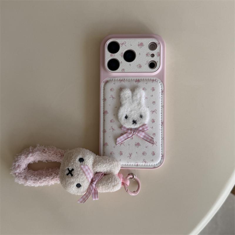 

Kawaii Cartoon Plush Animal Phone Case For iPhone 17 Pro 14 15 16 Pro Max Cover Shockproof Cute Fluffy Protective Cases For Girl For iPhone 17Pro