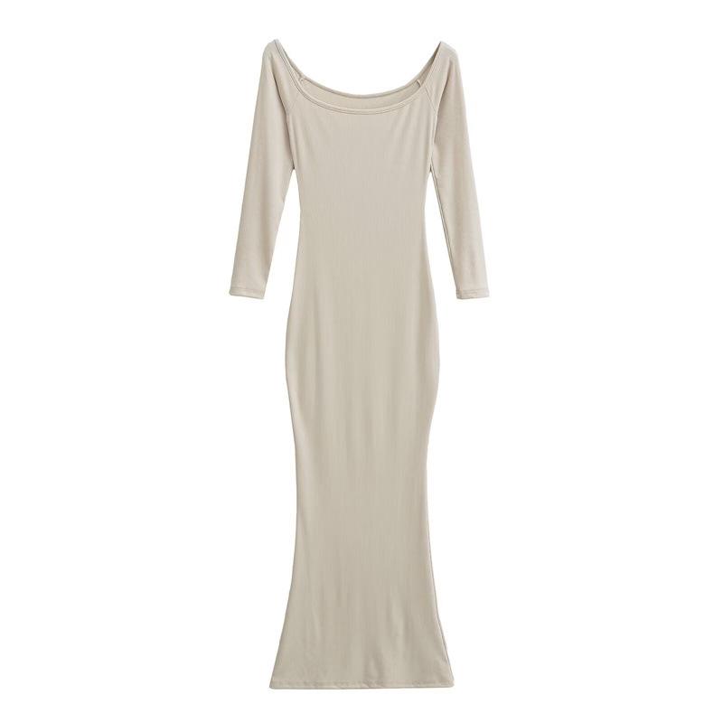 Women's One-Shoulder Off-the-Shoulder Fishtail Long Dress