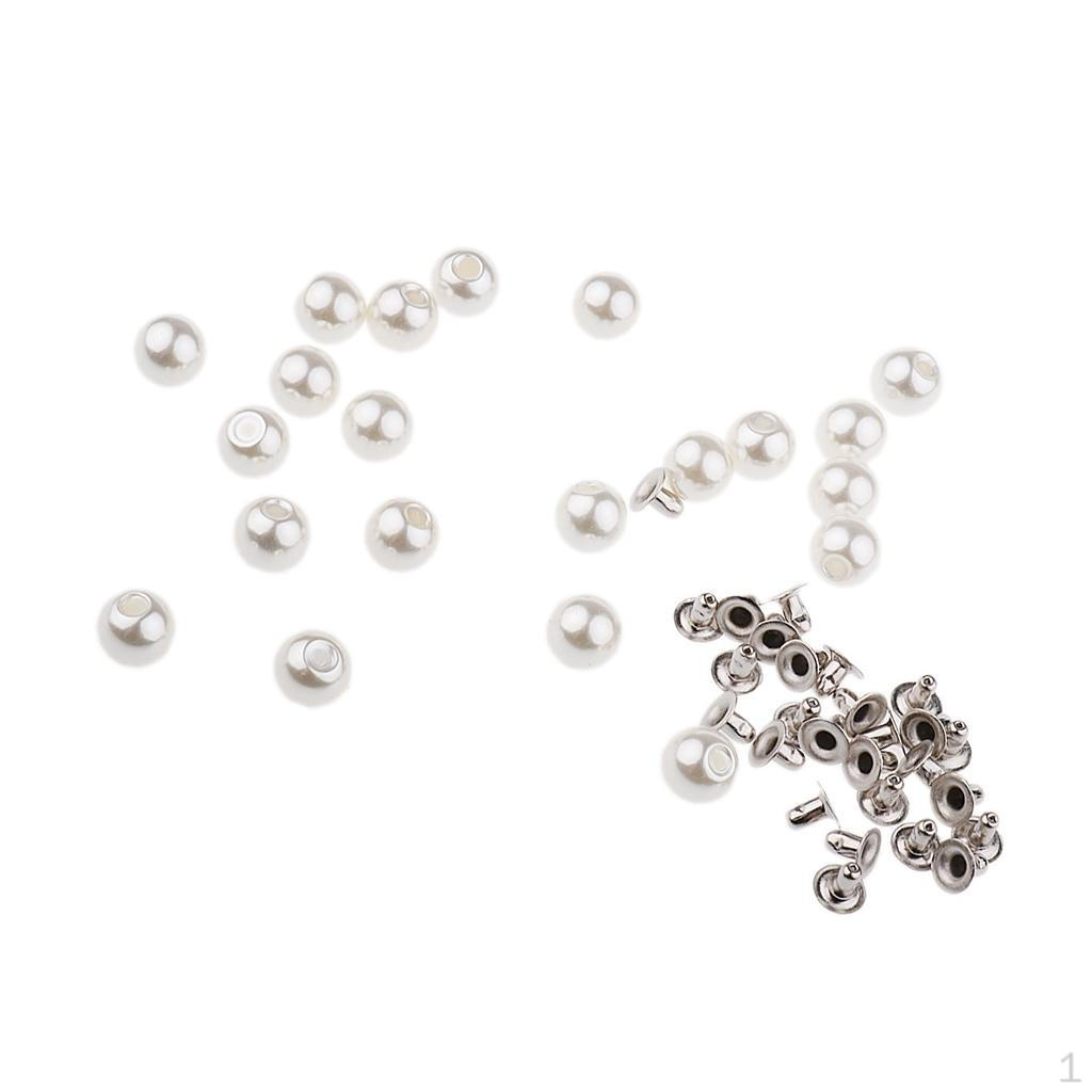 10 Pieces Round Rivets Beads Jewelry Ornament Clothing Sewing