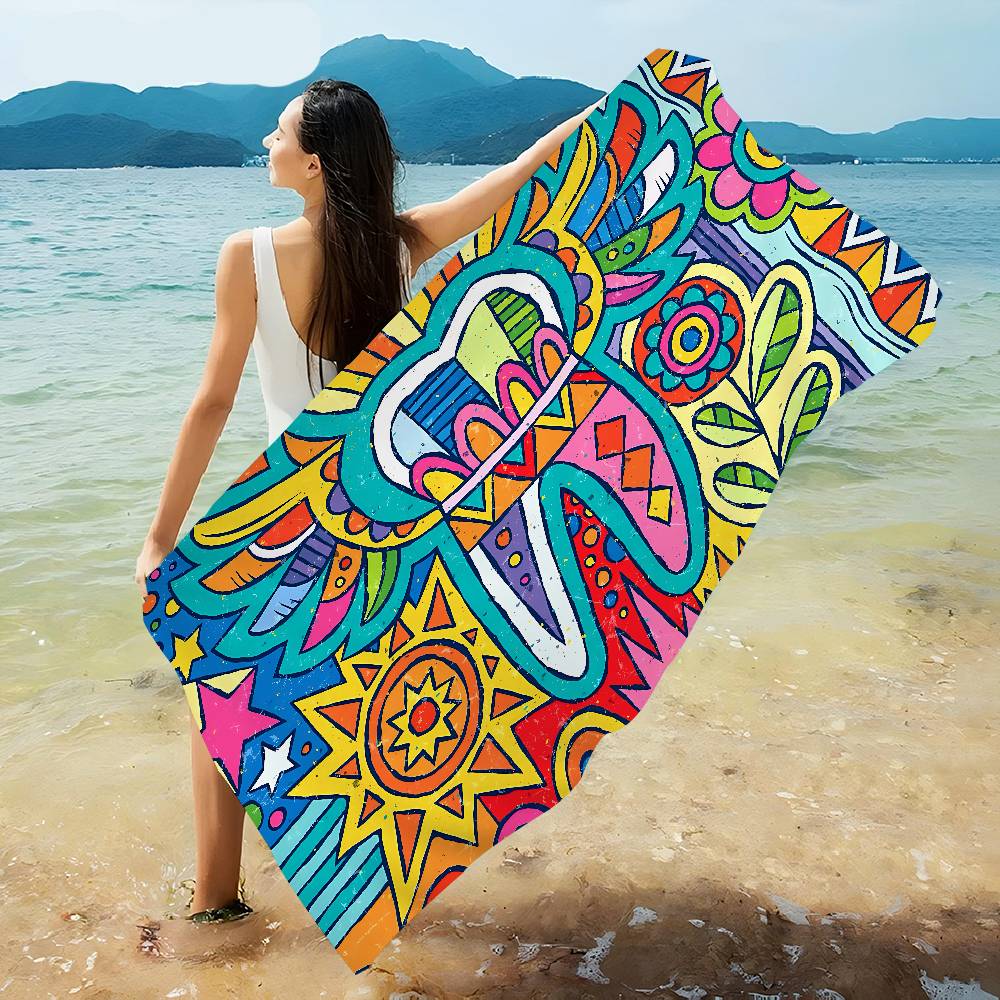 The Dentist Tooth Beach Towel Colorful Bath Towels For Girl Microfiber Quick Dry Custom Sand Free Beach Yoga Spa Gym Pool