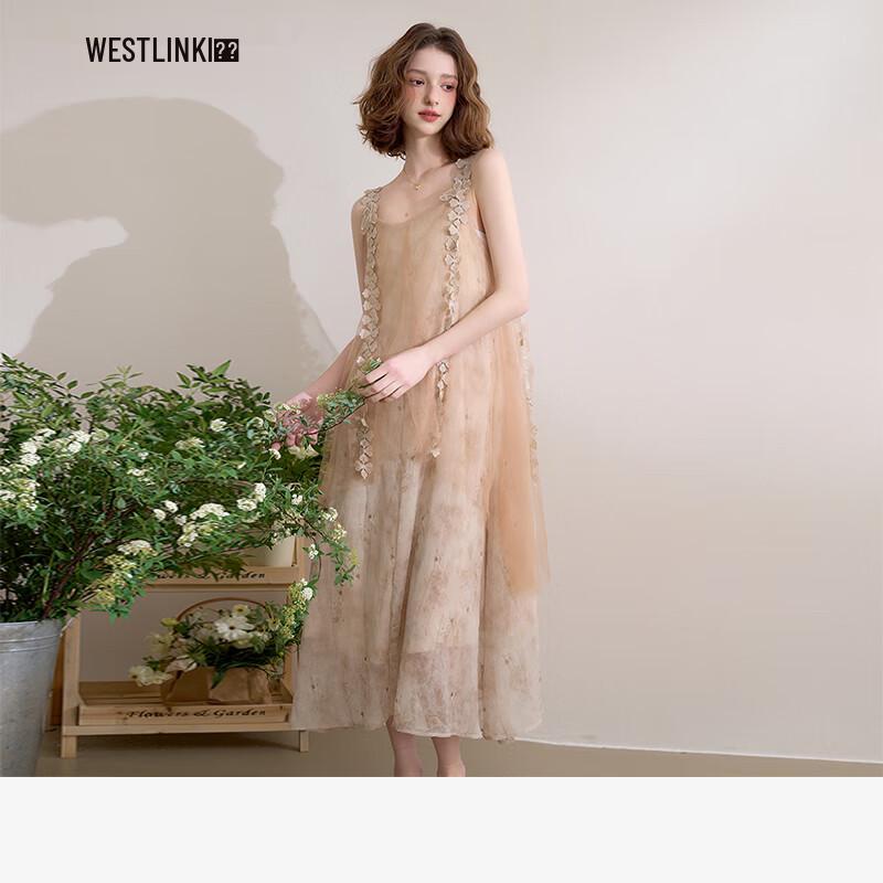 

Женское кружевное платье-макси на бретелях Westory M