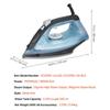 Steam Iron 1600W Iron for Clothes Auto Shut-Off Self-Cleaning for Ironing