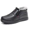Winter Men's Warm Cotton Shoes: Velvet-Lined, Waterproof, Non-Slip Boots for Middle-Aged & Elderly