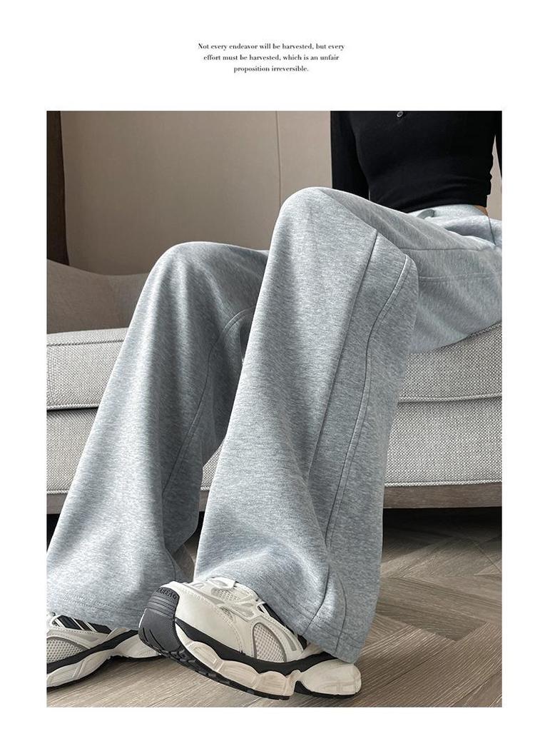 Damskie spodnie dresowe na wiosnę/jesień 2025 - Mały rozmiar, Prosta nogawka, Casualowa odzież sportowa