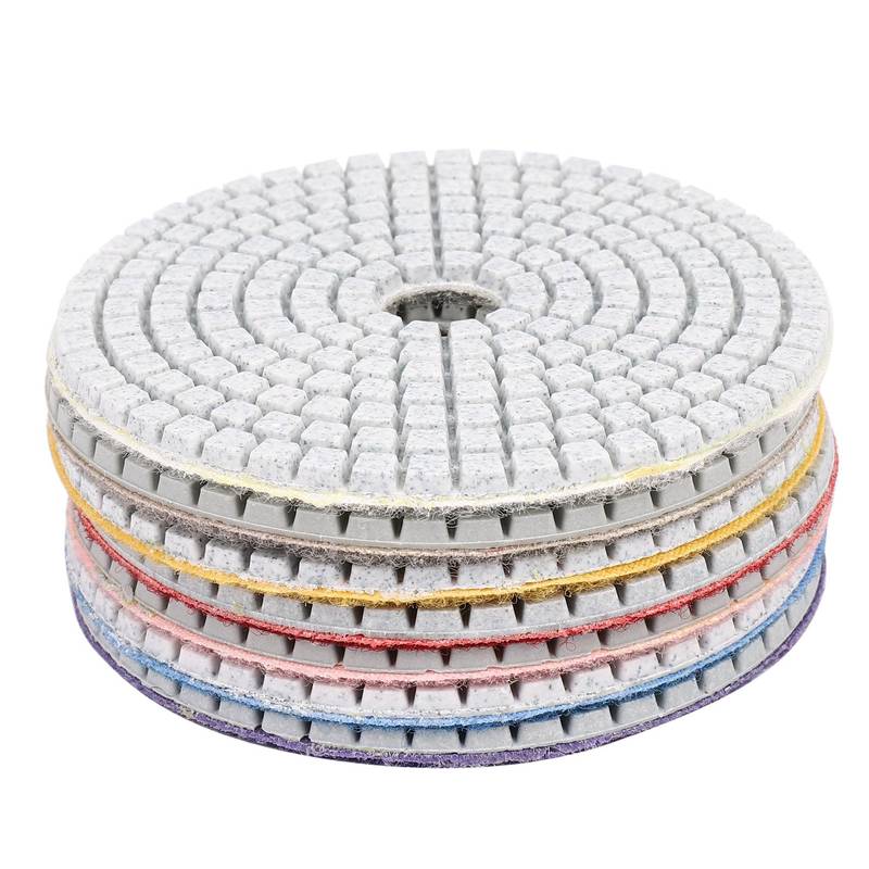 8Pcs Diamond Polishing Pads 4 Inch Wet/Dry Set For Granite Stone Concrete Marble-A87Q