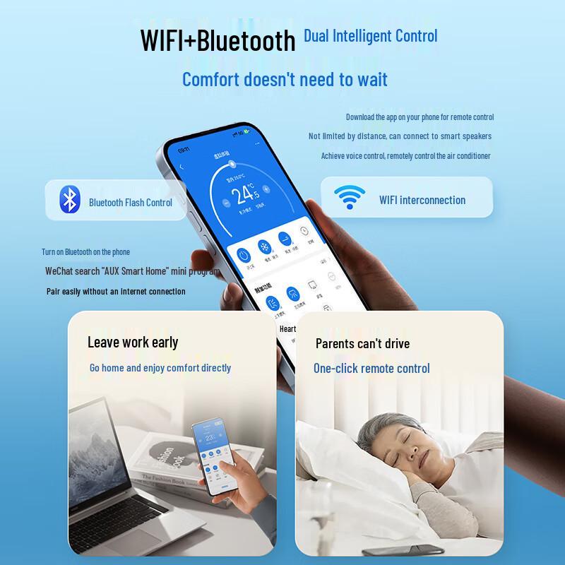 Aux Jingyue 1 HP Inverter Wall-Mounted Smart Air Conditioner