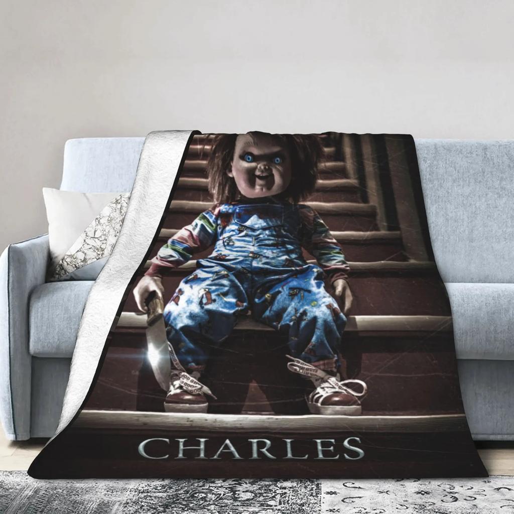 Horror C-chucky Flannel Throw Blanket Super Soft Cozy Bedding Sofa Cover Home Decor Gift Teens Boys Girls Kids