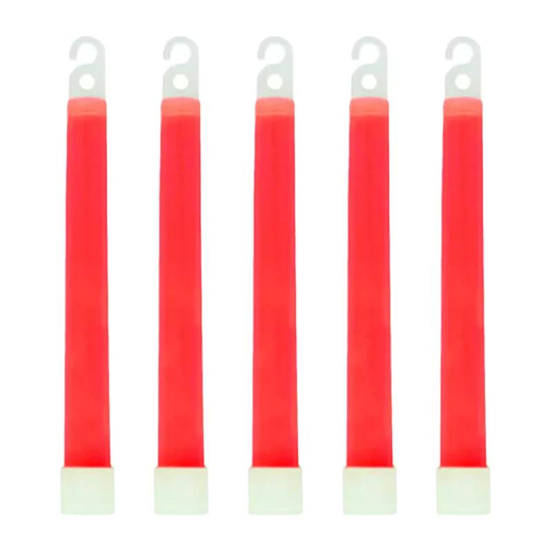4/6 Inch Fluorescence Glow Sticks with Hook Light Hiking Outdoor Emergency Concert Party Light Sticks Festival Camping Supplies