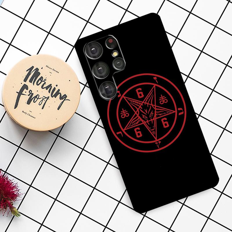 Pentagram 666 Demonic Satanic Case For Samsung Galaxy S21 S22 S23 S24 S25 Ultra S9 S10 S25 Plus S24 FE S20 FE Phone Cover
