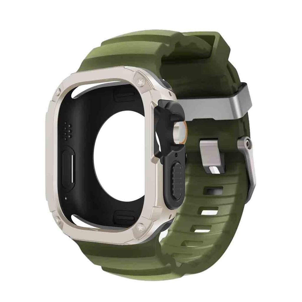 Silicone Strap+TPU PC Case For Apple Watch Ultra 3 2 1 49mm for iWatch Series 11 10 46mm band for Iwatch 9 8 7 6 5 4 45mm 44mm