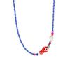 Colorful Mini Fish Necklace Bohemia Beads Chain Choker Trendy Fish Pendant Necklace  Vacation