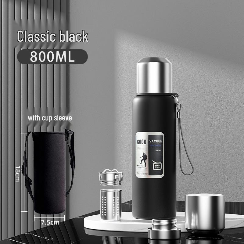 Drop-Resistant 316 Stainless Steel Travel Thermos Pot for Men - Portable, Large Capacity Outdoor Water Cup