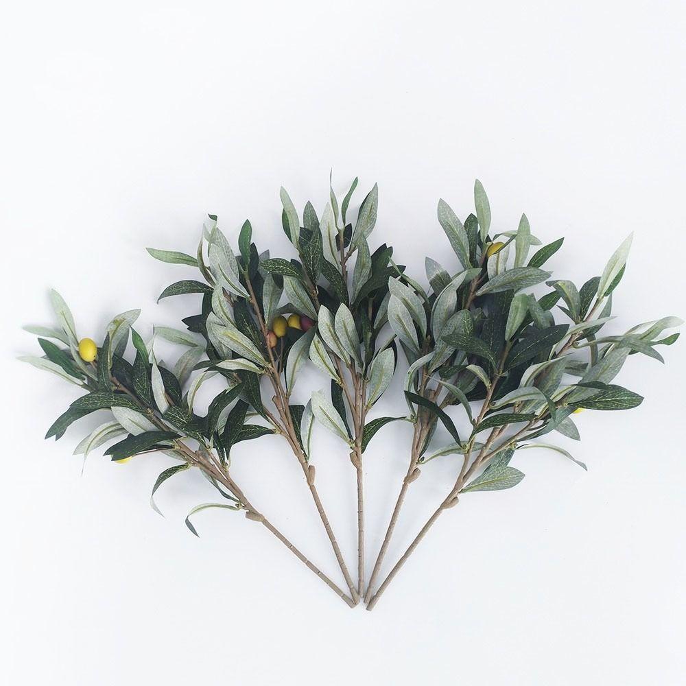 With Olive Fruit Artificial Olive Branch Handmade Fake Olive Tree Branches  Outdoor Indoor