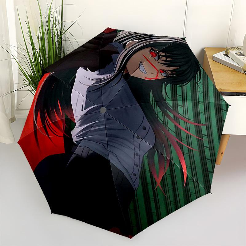 

1pc Outdoor Umbrella with Anime Character Design - Automatic Opening/Closing, Portable 3-Fold Design, 8-Bone Iron Frame - Perfect Gift for Fans,