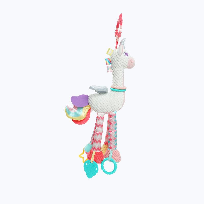 Cute Giraffe Rattle Plush Toys Baby Early Education Accompany Toys Children Sensory Animal Ring The Bell Toys Newborn Baby Gift
