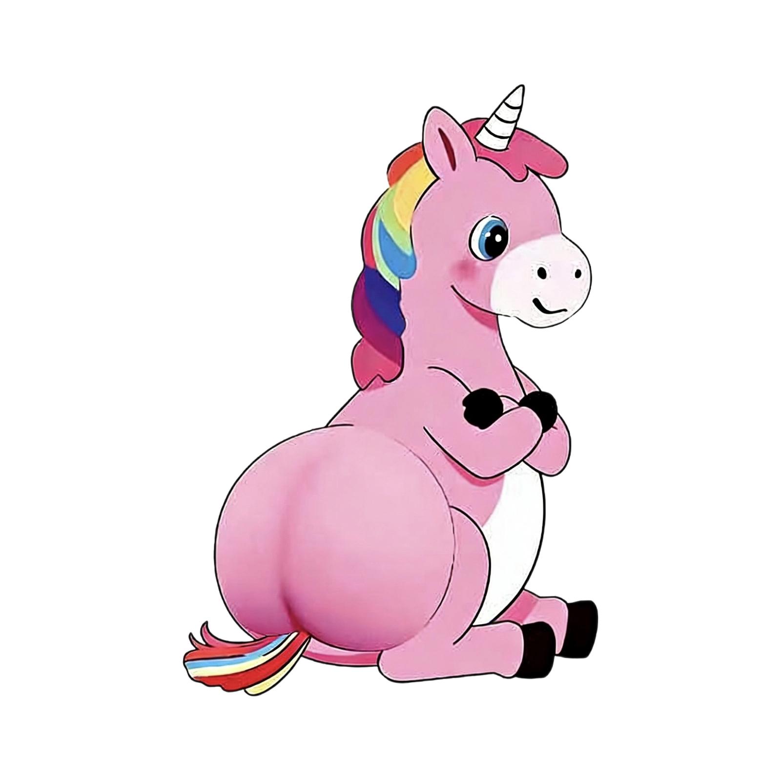 

Flattering, Squeezable, 3D Cartoon With A Large, Cute Rear End—a Stress-relief Toy For Venting Emotions; New Year’s Decorative Bumper Sticker. One Size