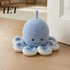 Child Proof Door Stop Plush Octopus Decorative Doorstop, Weighted Fabric Stopper for Home Marine Themed Wedge Office, Ocean Animal Floor Holder