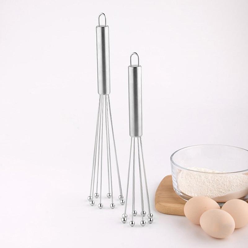 Stainless Steel Ball Whisk Rust-Proof Bead Egg Whipper Handheld Blending Tools
