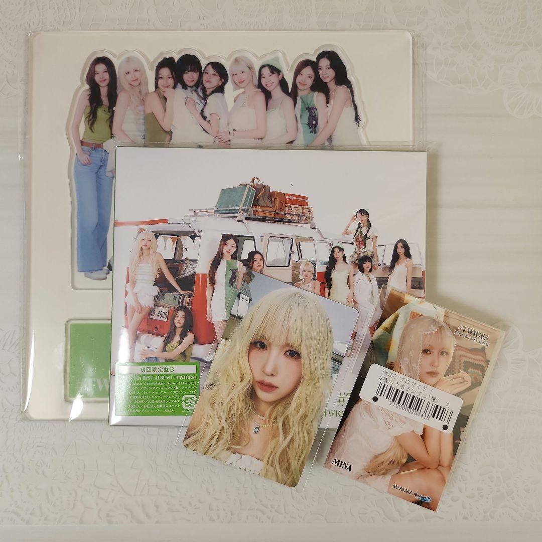 

[USED] TWICE TWICE5 First Press Limited Edition B B Edition Trading Card Neowing Bonus Mina
