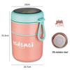 Compact Insulated Microwaveable Bento Box with 316 Stainless Steel Soup Cup