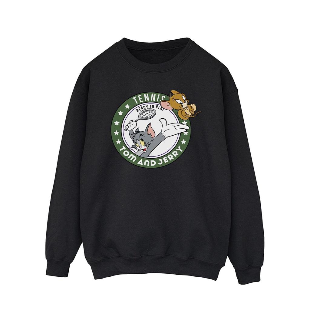 Tom And Jerry Mens Tennis Ready To Play Sweatshirt