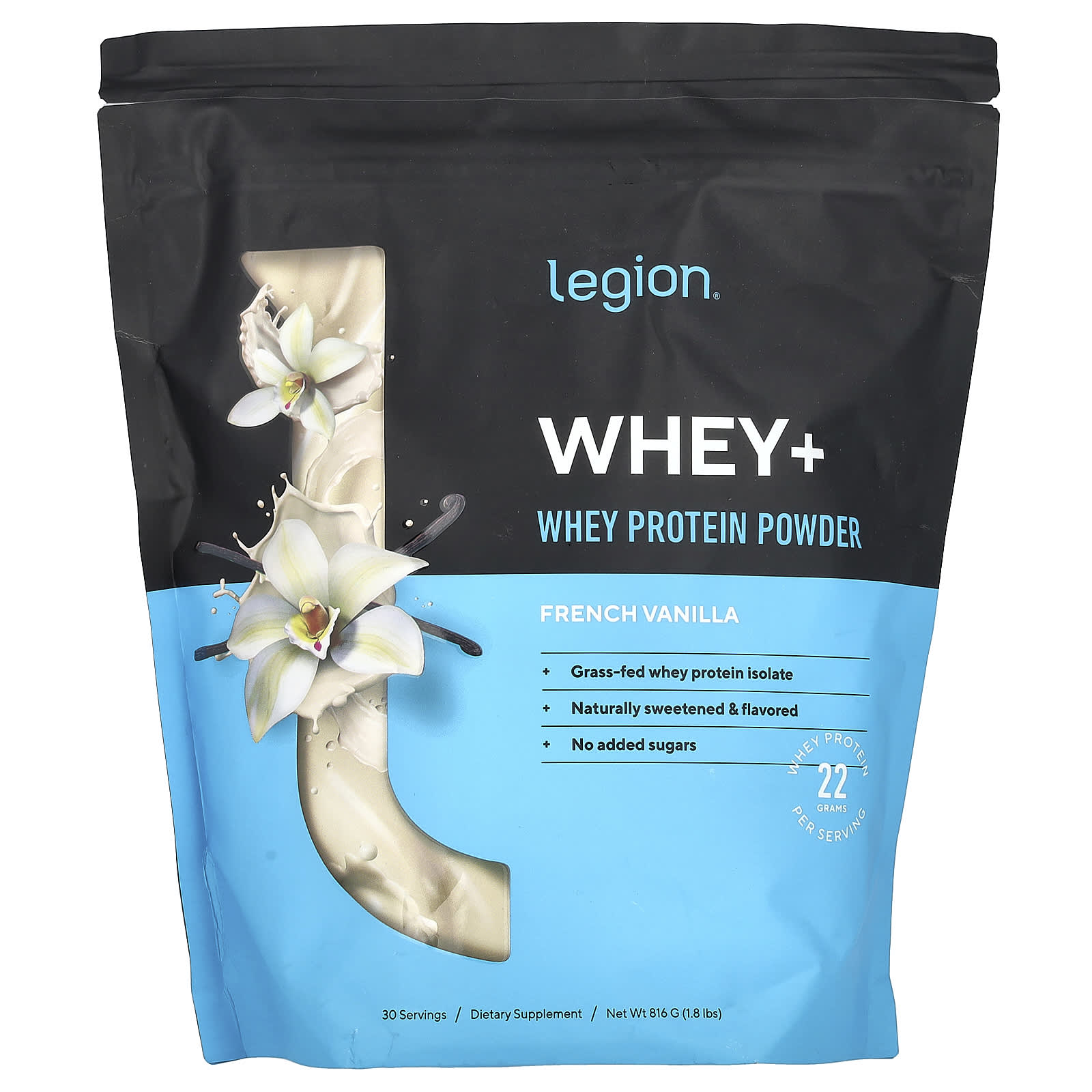

Legion Athletics, Whey+, Whey Protein Powder, French Vanilla, 1.8 lbs (816 g)