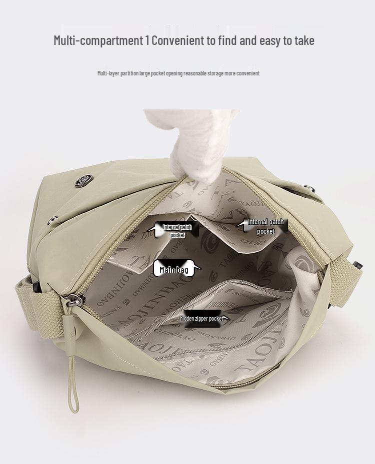 Women's Casual Nylon Crossbody Bag: Large Capacity, Lightweight, Versatile for Travel and Commuting.