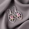 Morganite Gemstone 925 Sterling Silver Jewelry Handmade Wedding Earrings 2.00" EE-48-11