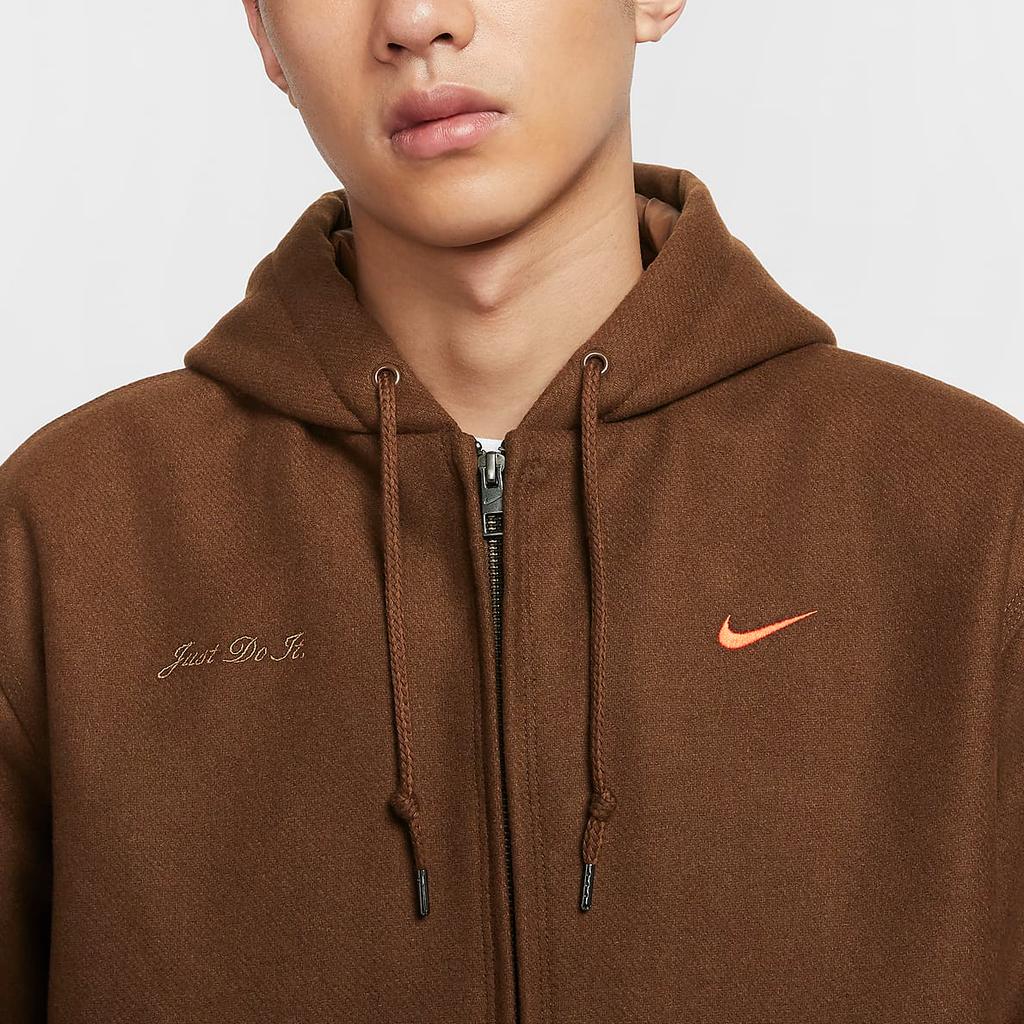 Nike Therma-Fit Life Einfarbig Vielseitige Kapuzen-Reißverschluss Langarmjacke Herren Jacken Kakao HQ4743-259