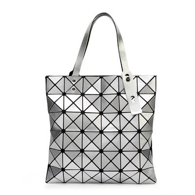 Fashion Women's Bag Sequin Geometric Diamond Check Bag Fashion Shoulder Tote Bag Japanese Laser Bag