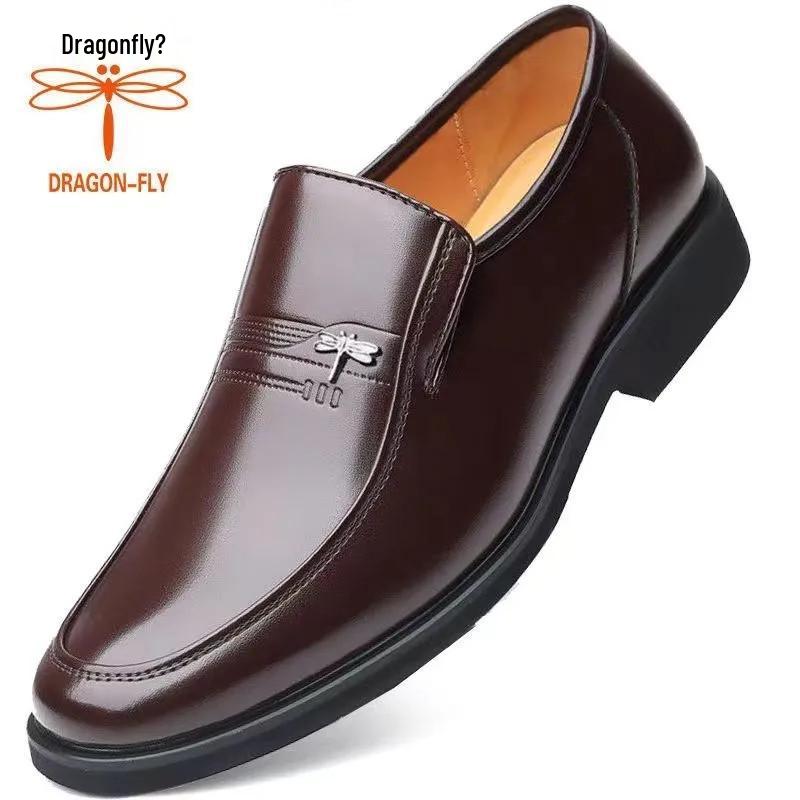 Dragonfly Brand Non-Slip Genuine Cowhide Leather Men's Formal Casual Shoes