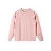 Mens Oversized Heavyweight 450g Fleece-Lined Crewneck Sweatshirt Loose Fit Drop Shoulder Solid Color American Style
