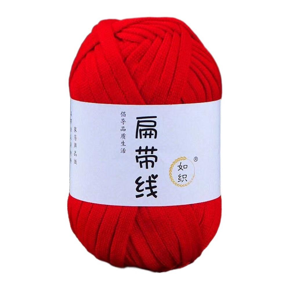 Elastic Flat Thread T-Shirt Yarn 40M Crochet Carpets Yarn Skin-friendy Thick Crochet Yarn  Beginner