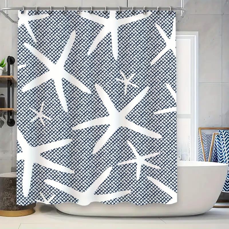 

Bathtub Shower Curtain Rabbit Blue Mandala Decorative Plastic Rod Pocket Home Accessories Size Available W60H190(CM)-1 Pcs