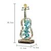 Resin Handicrafts Hollowed-out Crystal Transparent Violin Musical Instrument Statue Geometric Square Cello Home Decoration
