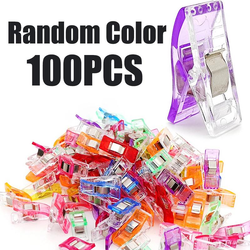 10-100Pcs Colorful Sewing Clips Multipurpose Plastic Craft Crocheting Knitting Safety Clothing Clips Mini Binding Clips Paper