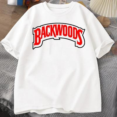 BackWOODS Tshirt Womens Retro Short Sleeve Fashion Hip Hop Rock Street Trend Versatile Womens Tshirt
