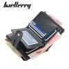 New Men's Short Wallet European American Retro Multi Slot Double Zipper Coin Purse